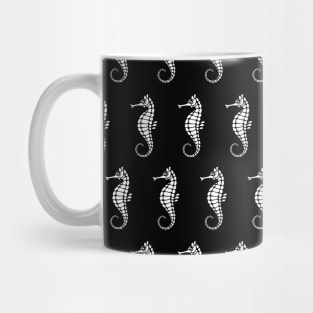 Seahorse White Pattern Mug